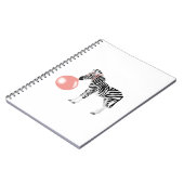 Bubble Gum Zebra Baling Bubble Notitieboek (Linkerzijde)