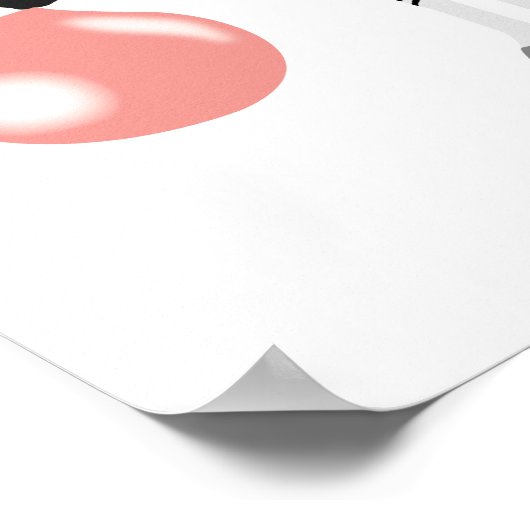 Bubble Gum Zebra Baling Bubble Poster (Hoek)