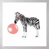Bubble Gum Zebra Baling Bubble Poster (Voorkant)