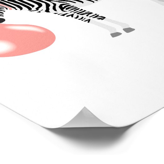 Bubble Gum Zebra Baling Bubble Poster (Hoek)