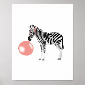 Bubble Gum Zebra Baling Bubble Poster (Voorkant)