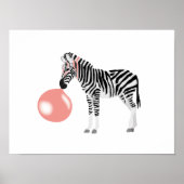 Bubble Gum Zebra Baling Bubble Poster (Voorkant)