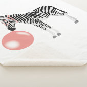 Bubble Gum Zebra Baling Bubble Sherpa Deken (3/4)