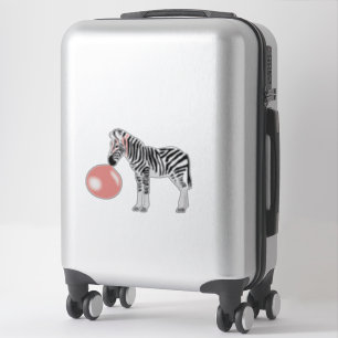 Bubble Gum Zebra Baling Bubble Sticker