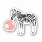 Bubble Gum Zebra Baling Bubble Sticker (Voorkant)