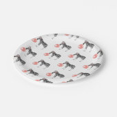 Bubble Gum Zebra Bgloebelpatroon Papieren Bordje (Gekanteld)
