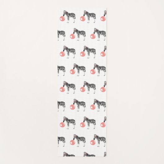 Bubble Gum Zebra Bgloebelpatroon Yogamat (Voorkant)