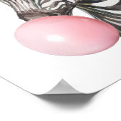 Bubble Gum Zebra Welp Kraam Kinder Bosgrond Poster (Hoek)