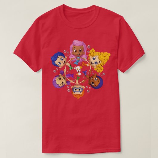 Bubble Guppies Synchronized Swimming Circle Portra T-shirt (Design voorkant)