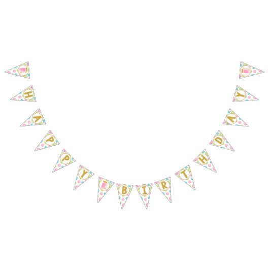 Bubble Happy Birthday Banner, Bubble Party Vlaggetjes (Alle)