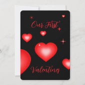Bubble Heart Coupon Black Valentine Card Kaart (Voorkant)