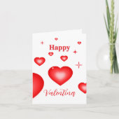 Bubble Heart Coupon Valentine Card (Voorkant)
