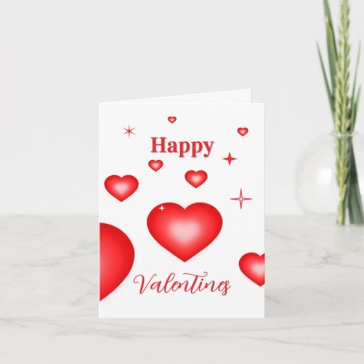 Bubble Heart Coupon Valentine Card (Voorkant)
