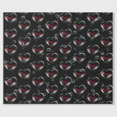 Bubble Heart met Love Text Cadeaupapier (Vlak)