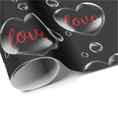 Bubble Heart met Love Text Cadeaupapier (Rol Hoek)