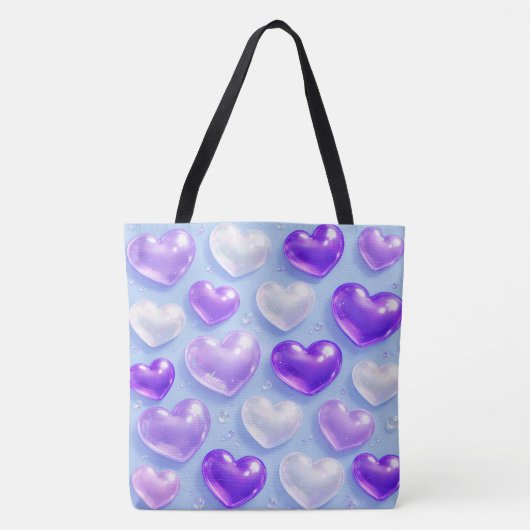 Bubble heart tote bag (Voorkant)