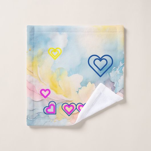 Bubble Hearts Badhanddoeken Set Bad Handdoek (Wasdoekje)