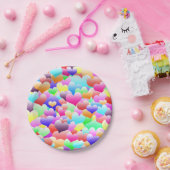 Bubble Hearts Dark Papieren Bordje (Feest)