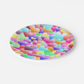 Bubble Hearts Dark Papieren Bordje (Gekanteld)