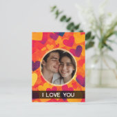 Bubble Hearts Feestdagenkaart (Staand voorkant)