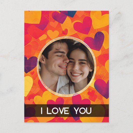 Bubble Hearts Feestdagenkaart (Voorkant)