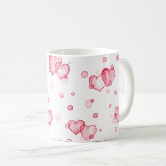 Bubble Hearts Koffiemok (Voorkant rechts)