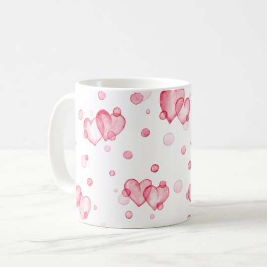 Bubble Hearts Koffiemok (Voorkant links)