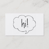 BUBBLE HI! Profielkaart Visitekaartje (Achterkant)