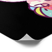 Bubble Kawaii Unicorn Drink Boba Tea Poster (Hoek)