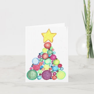 Bubble Kerstboom, lege notecard Notitiekaartje