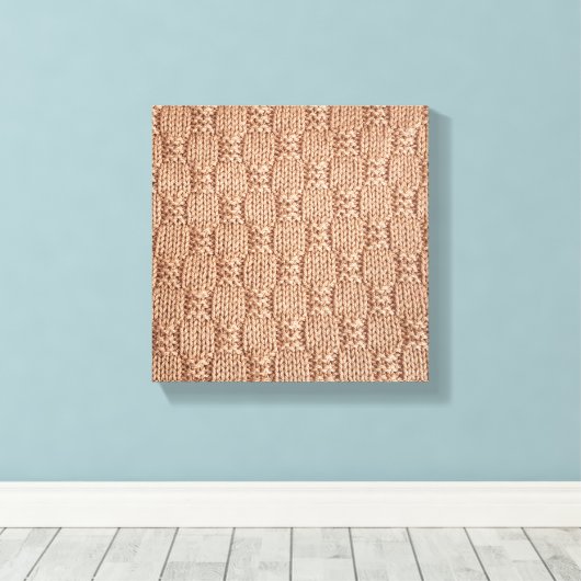 Bubble Knit Stitch Pattern beroemd gemaakt door Sh Canvas Afdruk (Insitu (Houten vloer))