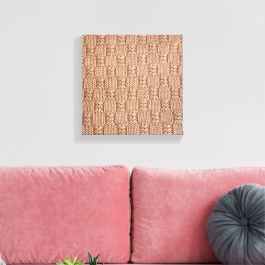 Bubble Knit Stitch Pattern beroemd gemaakt door Sh Canvas Afdruk (Insitu (Woonkamer))