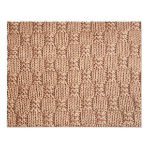 Bubble Knit Stitch Pattern beroemd gemaakt door Sh Foto Afdruk