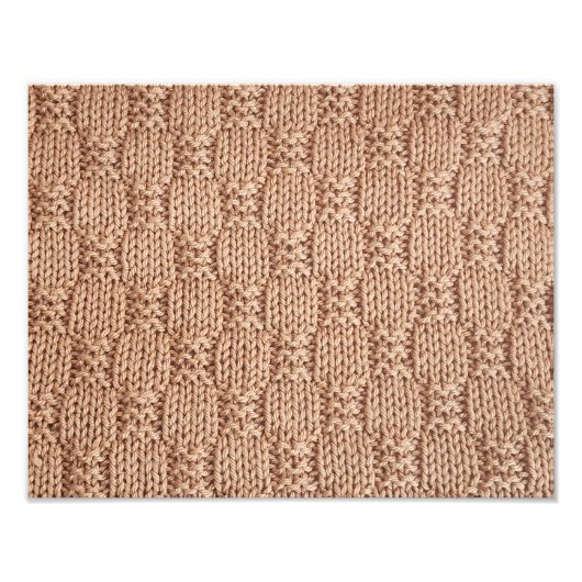 Bubble Knit Stitch Pattern beroemd gemaakt door Sh Foto Afdruk (Voorkant)