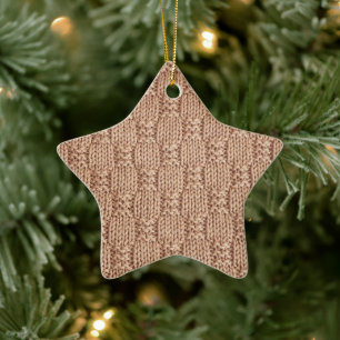 Bubble Knit Stitch Pattern beroemd gemaakt door Sh Keramisch Ornament