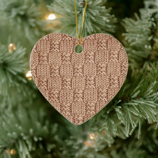 Bubble Knit Stitch Pattern beroemd gemaakt door Sh Keramisch Ornament (Boom)