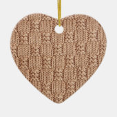 Bubble Knit Stitch Pattern beroemd gemaakt door Sh Keramisch Ornament (Voorkant)