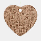 Bubble Knit Stitch Pattern beroemd gemaakt door Sh Keramisch Ornament (Achterkant)