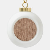 Bubble Knit Stitch Pattern beroemd gemaakt door Sh Keramische Bal Ornament (Voorkant)