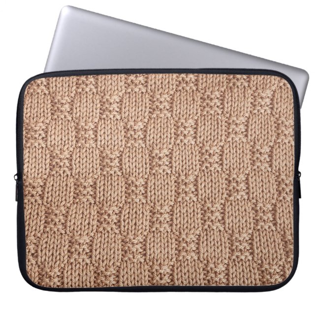 Bubble Knit Stitch Pattern beroemd gemaakt door Sh Laptop Sleeve (Voorkant)