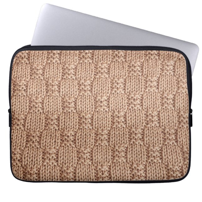 Bubble Knit Stitch Pattern beroemd gemaakt door Sh Laptop Sleeve (Voorkant)