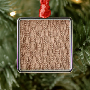 Bubble Knit Stitch Pattern beroemd gemaakt door Sh Metalen Ornament