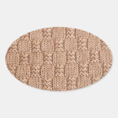 Bubble Knit Stitch Pattern beroemd gemaakt door Sh Ovale Sticker (Voorkant)