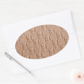 Bubble Knit Stitch Pattern beroemd gemaakt door Sh Ovale Sticker (Envelop)