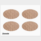 Bubble Knit Stitch Pattern beroemd gemaakt door Sh Ovale Sticker (Vel)