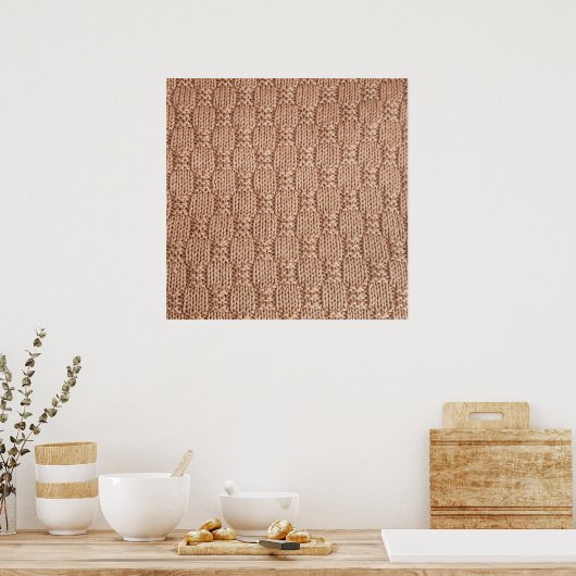 Bubble Knit Stitch Pattern beroemd gemaakt door Sh Poster (Keuken)