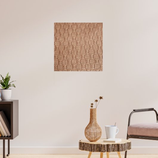 Bubble Knit Stitch Pattern beroemd gemaakt door Sh Poster (Woonkamer 3)