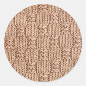 Bubble Knit Stitch Pattern beroemd gemaakt door Sh Ronde Sticker (Voorkant)