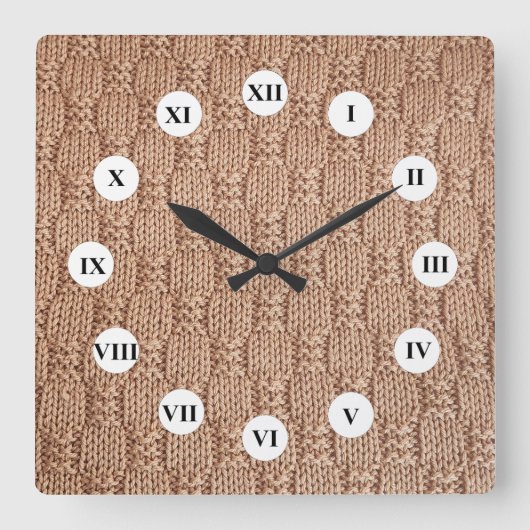 Bubble Knit Stitch Pattern beroemd gemaakt door Sh Vierkante Klok (Voorkant)