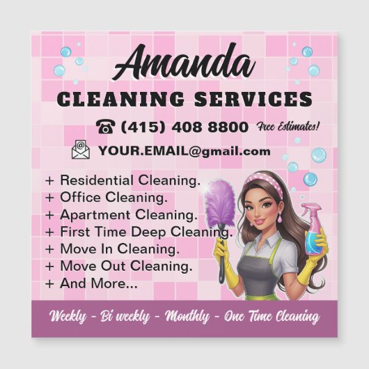 Bubble Lady Janitorial schoonmaakservice (Voorkant)
